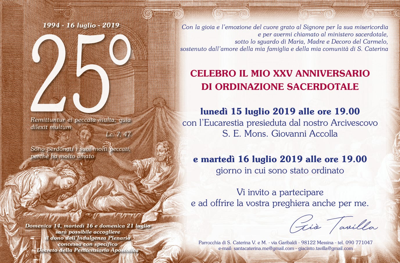 XXV Anniversario Mons. Tavilla